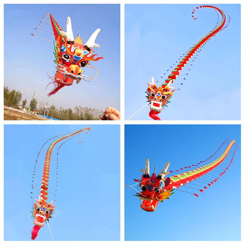 Cerf-volant Dragon traditionnel chinois en plastique, pliable, pour  l'extérieur, simple ligne, jouets sportifs pour adultes et enfants -  AliExpress