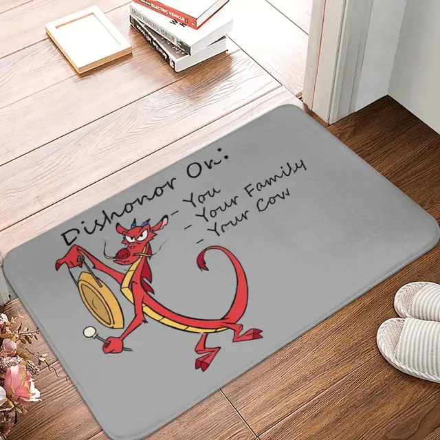 Sárkány Mushu A Mulan Ajtó-Szőnyeg Szőnyeg Szőnyegfürdő Fürdőszőnyegen Nem Csúszós Wc-Vel Való Olajszalagú Olajbiztos