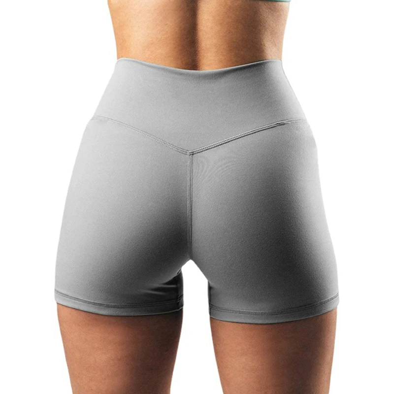 Yoga Shorts Workout Shorts V Cross Waist Yoga Shorts for Women Seamless Gym Shorts Scrunch Butt Workout Women Running Amplify Sports