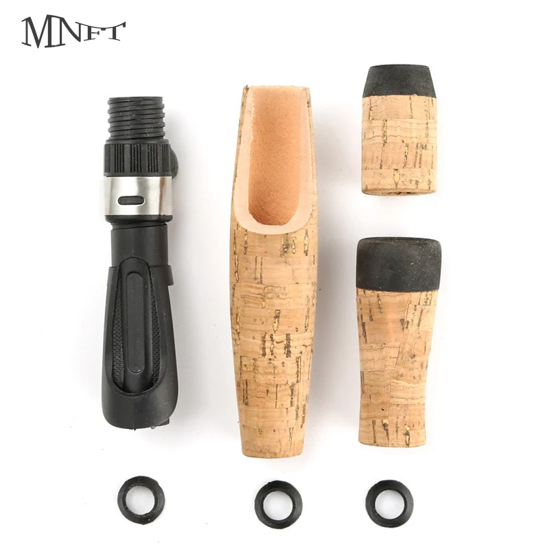 Kit réparation canne à pêche MNFT avec poignée liège composite et siège moulinet pour bricolage pêche
