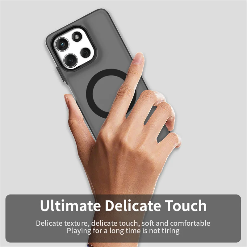 Magnetic Wireless Charging Case in Candy Colors with Transparent Shell