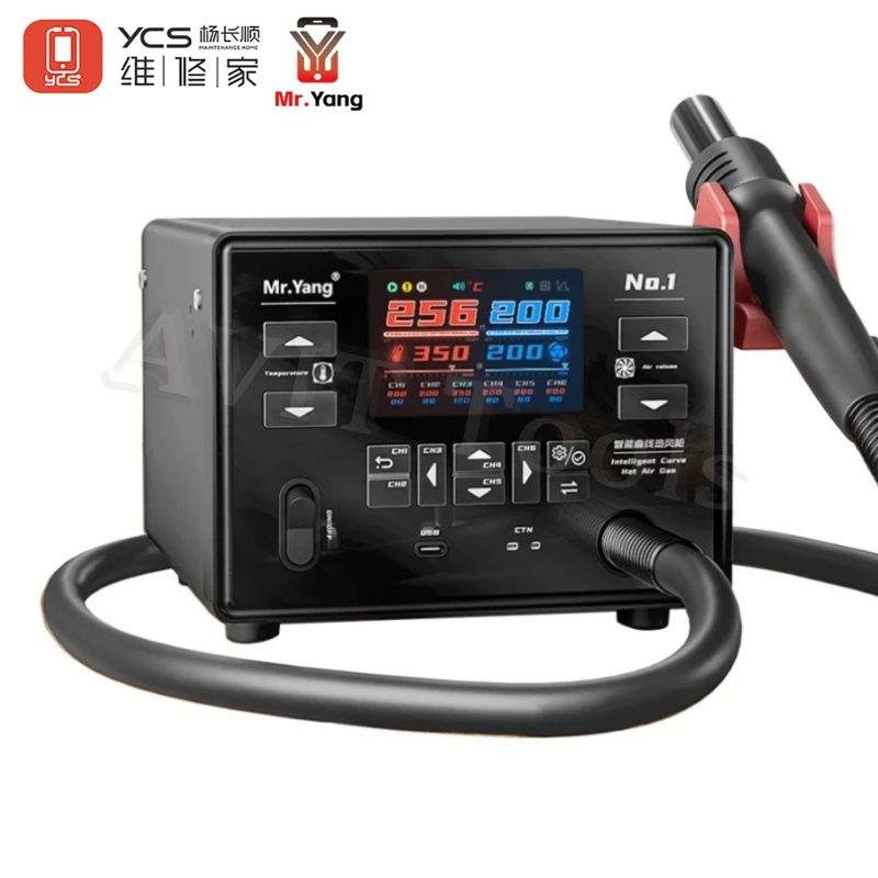 YCS Mr.Yang No.1 Intelligent Soldering Station Curve Hot Air Gun For ...