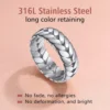 ChainsPro 7mm Wide Chain Link Rings for Women Men Olive Branch Vine Leaves Stainless Steel Jewelry Size 7 To 14 QC24 4
