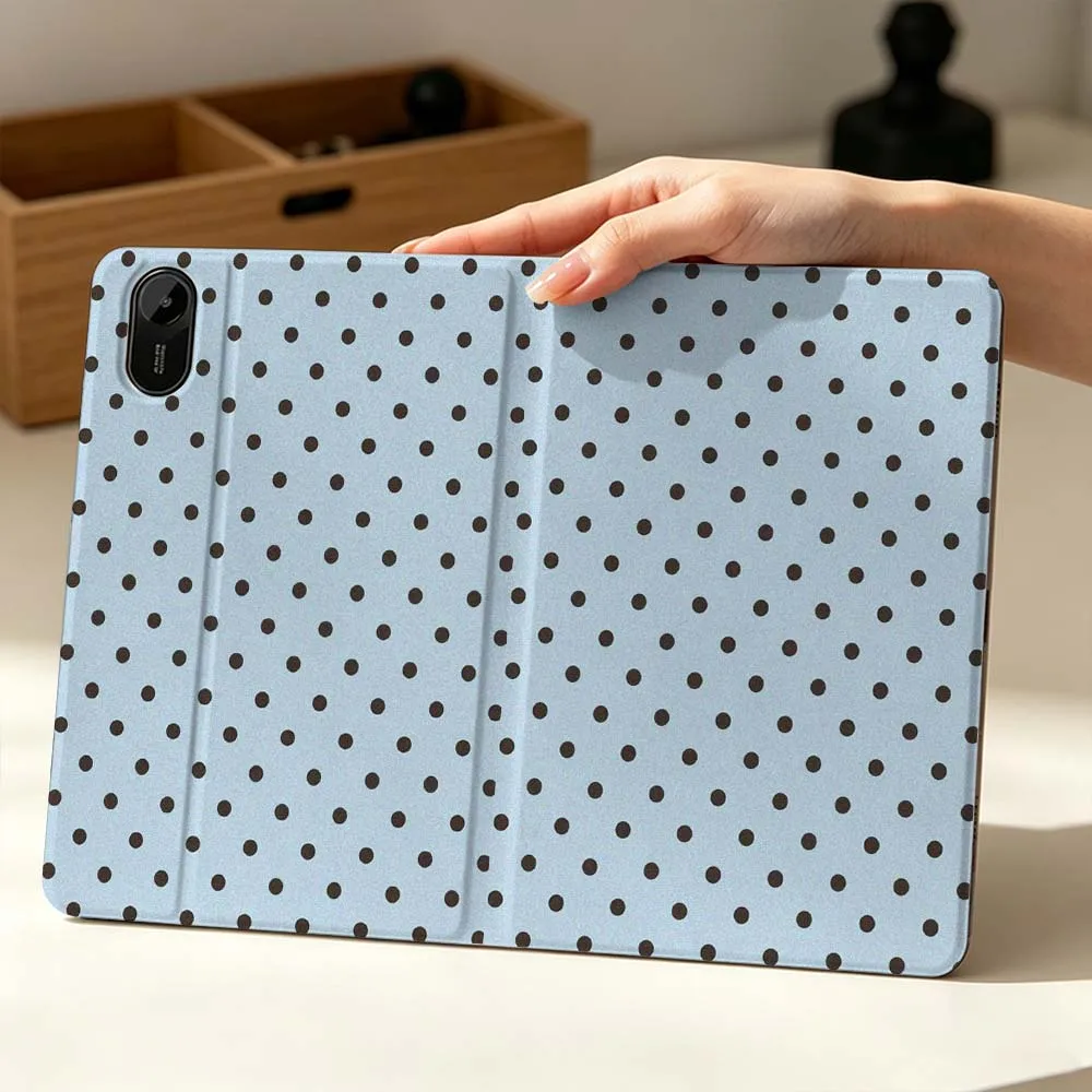 Cute Line Circle Art Vertical Gift Foldable Tablet Case