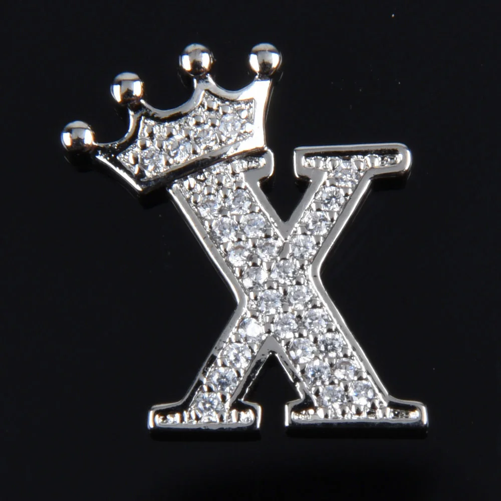 Hot Sale Metal Croc Shoe Charms Crown Letter Bling Rhinestone Shoes Decorations High Quality Butterfly Wristband Accessories