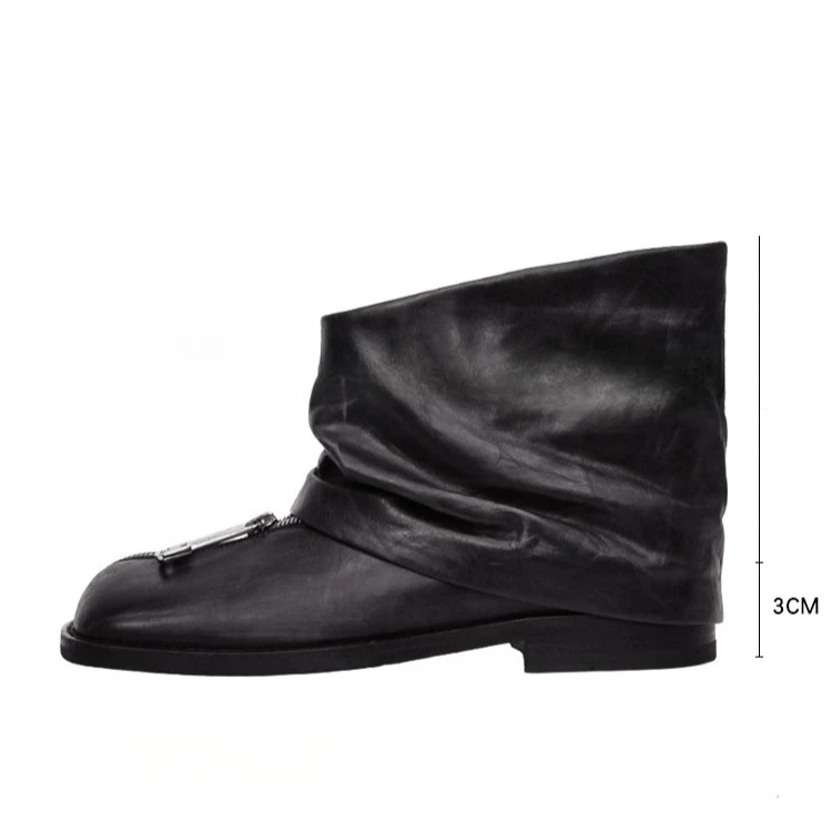 Handmade Genuine Leather Ankle Boots Detail 2