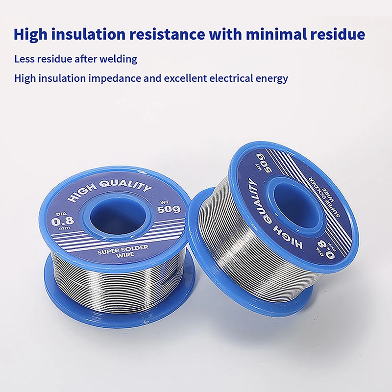

1Pc 0.3mm 0.4mm 0.5mm 50g Soldering Tin Wire Tin Melt Rosin Core Solder Wire Coil Wire Tin Soldering Wire Roll No-clean Flux