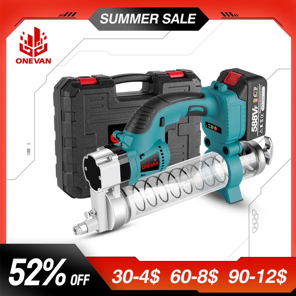 10000psl 689bar Cordless Electric Grease Gun High Pressure Car