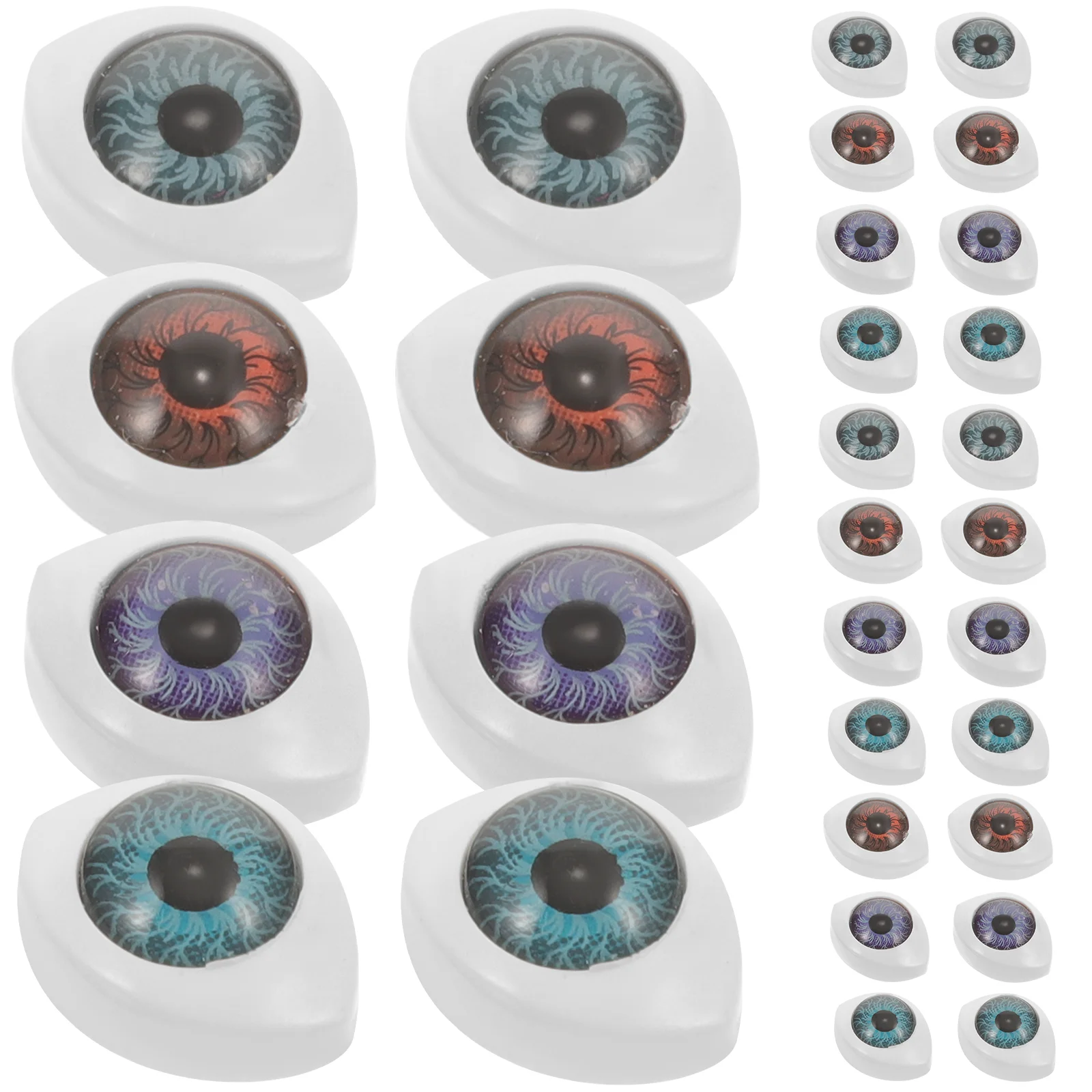 

Plushys Soft Doll Eyes Plastic Scary Oval Flat Eyeball Diy Animal Stuffed Toys Sewing Craft Puppet Doll Making Mixed