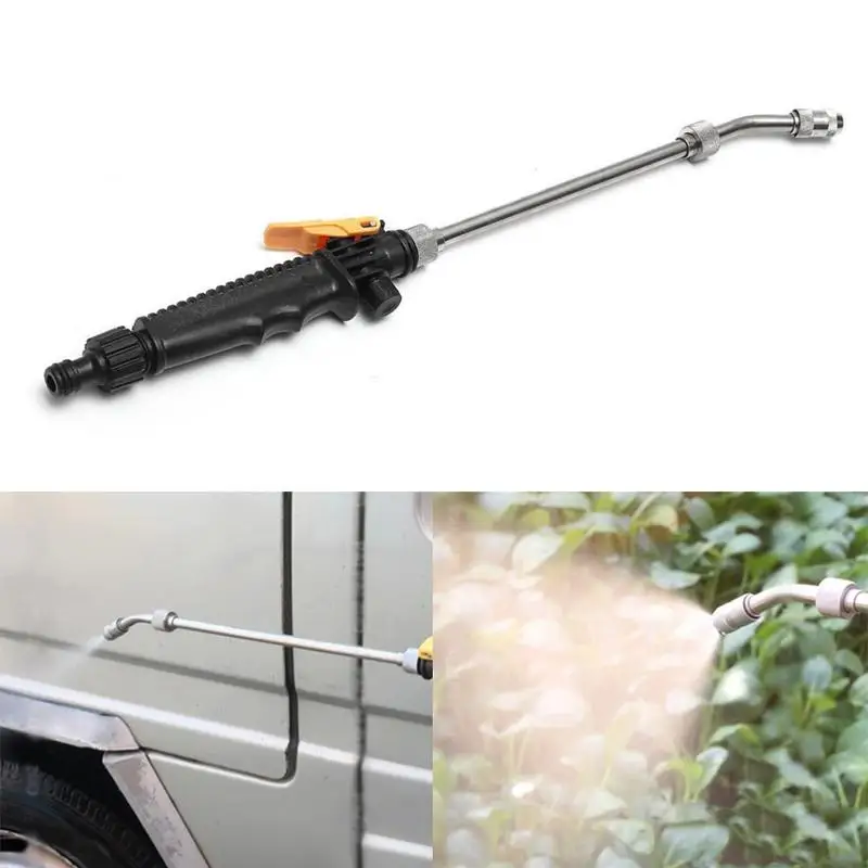 

High Pressure Water Guns48CM Stainless Steel Car Power Washer Spray Guns With Long Pole For Cleaning Car Wash Machine Garden