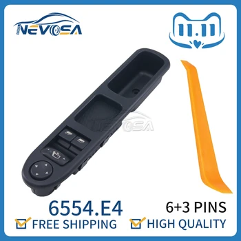 Nevosa 6554.E4 6554E4 Front Left Driver Master Power Window Switch Button With Folding For 2000-2005 Peugeot 307 96351622XT 1