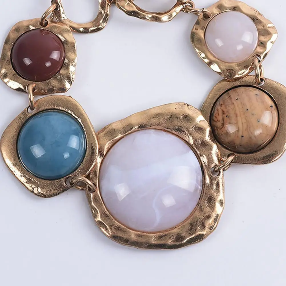 Exaggerated Irregular Stone Retro Bracelet Women Bracelet Women's Hand Bracelets Italian Charm Bracelet 5