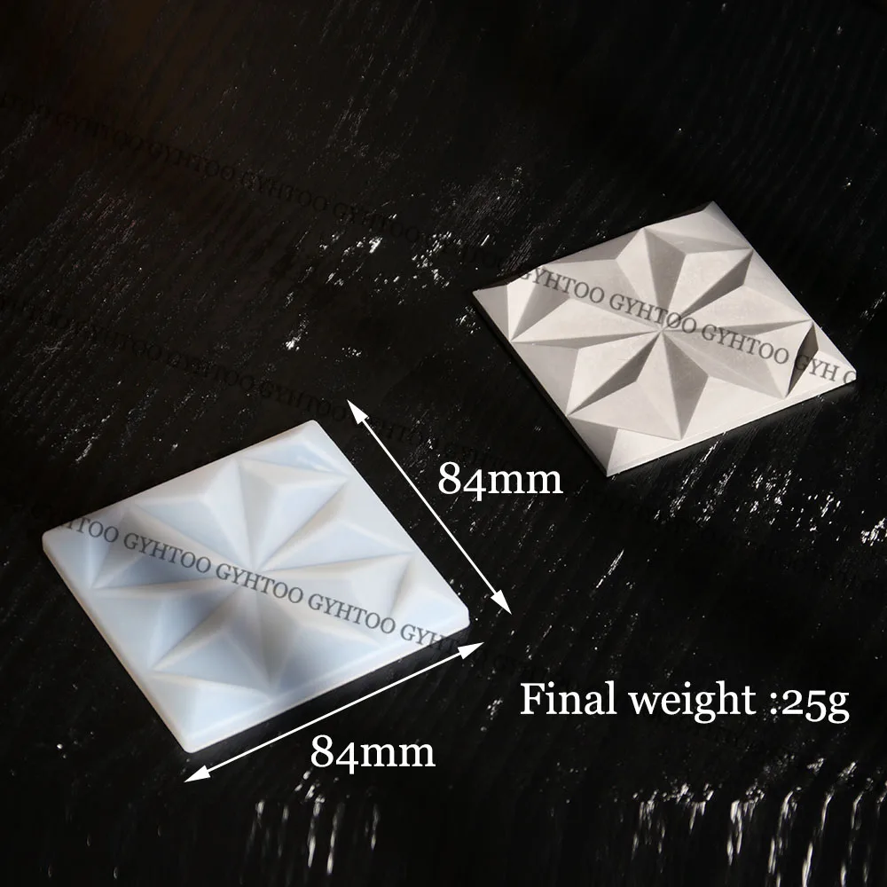 8.4cm Plaster Square Wall Tile Silicone Molds Geometric Pattern Decorative Wall Brick Mold Resin Coaster Moulds Home Decor Mold silicone mold