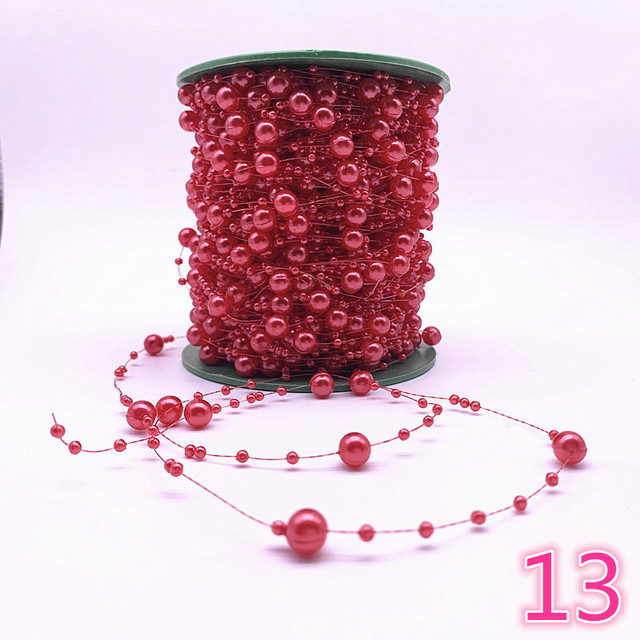 Yards Fishing Line Artificial Pearls Flower Beads Chain Garland Flowers Wedding Party Decoration Diy Accessories