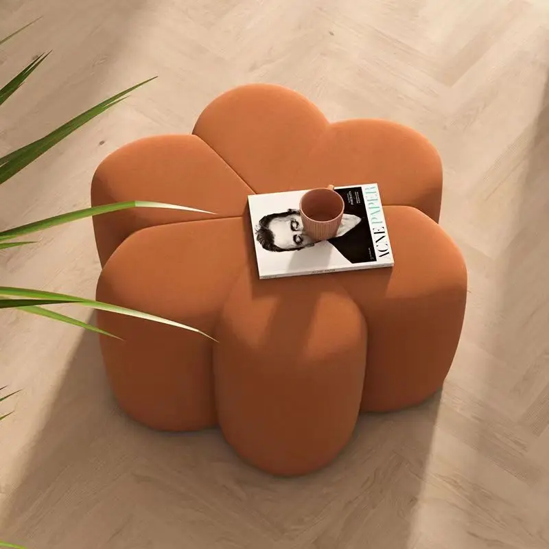 

Furniture Hallway Ottoman Footrest Living Room Sofa Stool Seat Puffs Nordic Petal Stools Person Sitting Stools Shoe Changing Sto