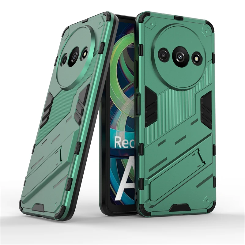 Xiaomi Redmi A3 Shockproof Armor Phone Case with Kickstand and Holder