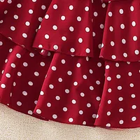 Robe de princesse d'été pour enfants de 4 à 12 ans, robe de gâteau à pois pour filles, robes formelles d'anniversaire, fête d'anniversaire, vacances à la plage 5