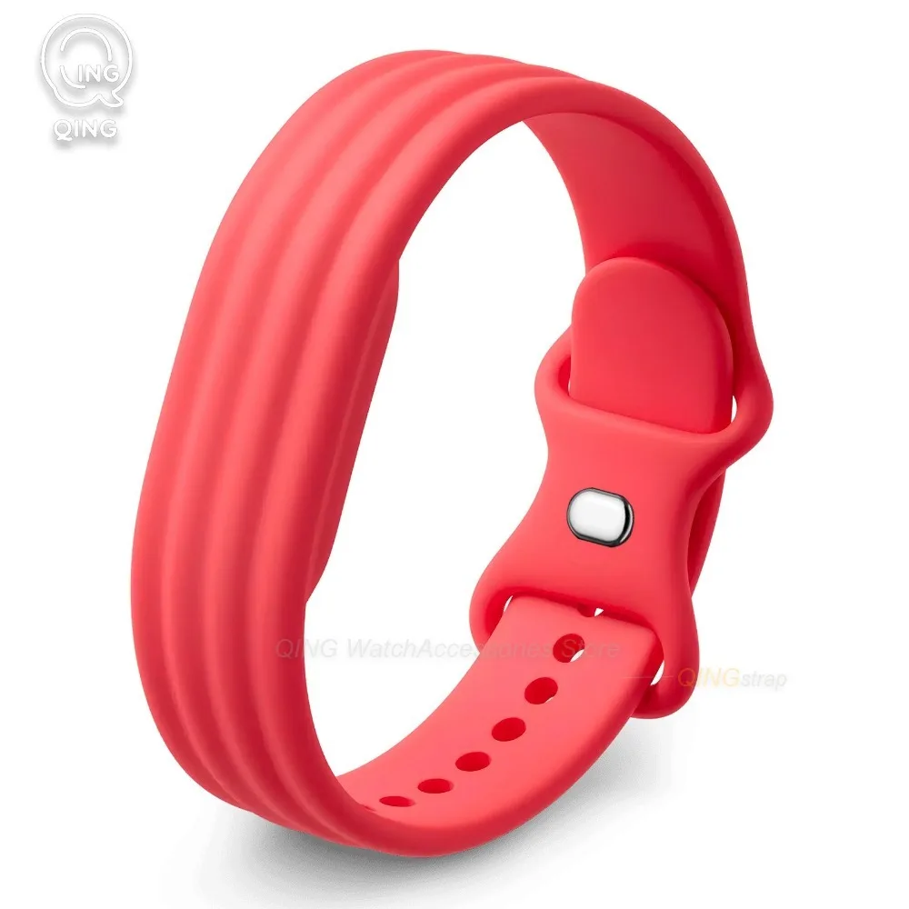 Enhanced Silicone Sports Strap for Fitbit Smartwatches - Fitness Tracker Band Replacement Accessories