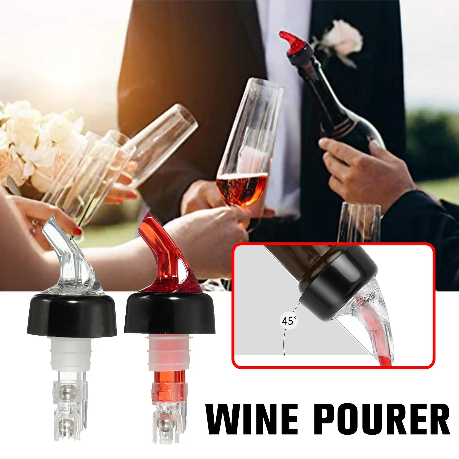 15-60ml Liquor Pourers Wine Pourers Wine Accessories Liquor Dispenser Liquor Spirit Nip Measure Wine Shot Pourer Bottle Accessories Pourer Dispenser Bar Barware Wine Quantitative Barten P4T7