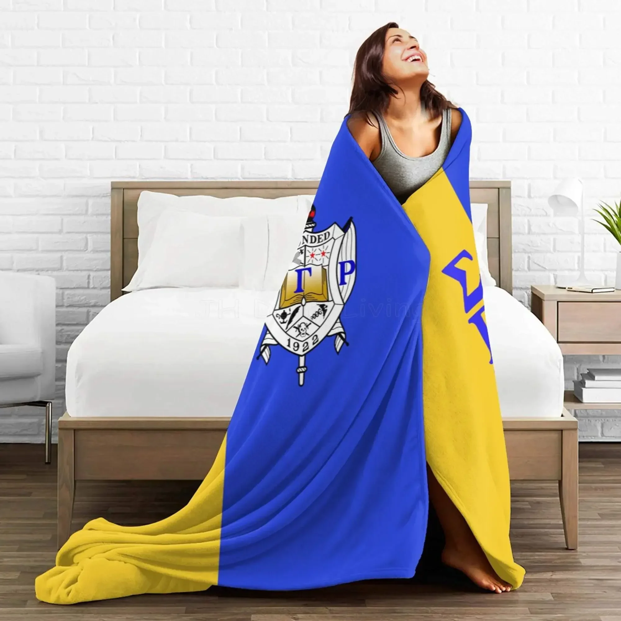 Sigma Gamma Rho 1922 Throw Blanket Ultra Soft Warm Lightweight Blanket for Home Office Flannel Fleece Anti-Pilling Bedspreads 5