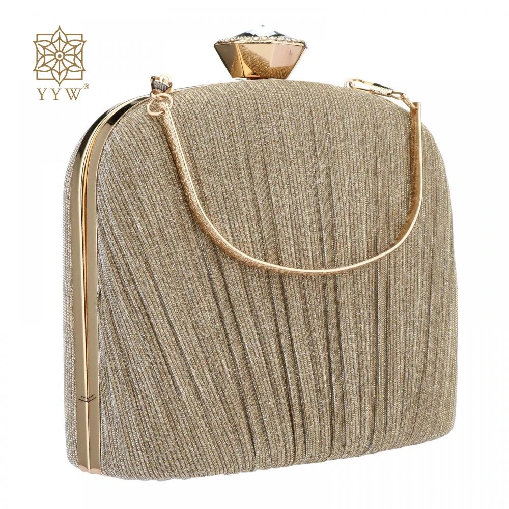 Datum Conventie achterzijde Shiny Gold Handbags Women Bags | Gold Metal Purse Diamonds | Gold Diamonds  Evening Bag - Evening Bags - Aliexpress