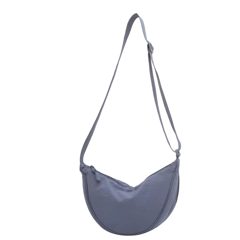 The Row - Navy Blue Nylon Slouchy Banana Crossbody Bag