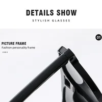 Fashionable Large Frame Retro Sunglasses, New Ocean Film Double Bridge Rice Nail Design, Anti-UV Sun Protection Eyewear 3