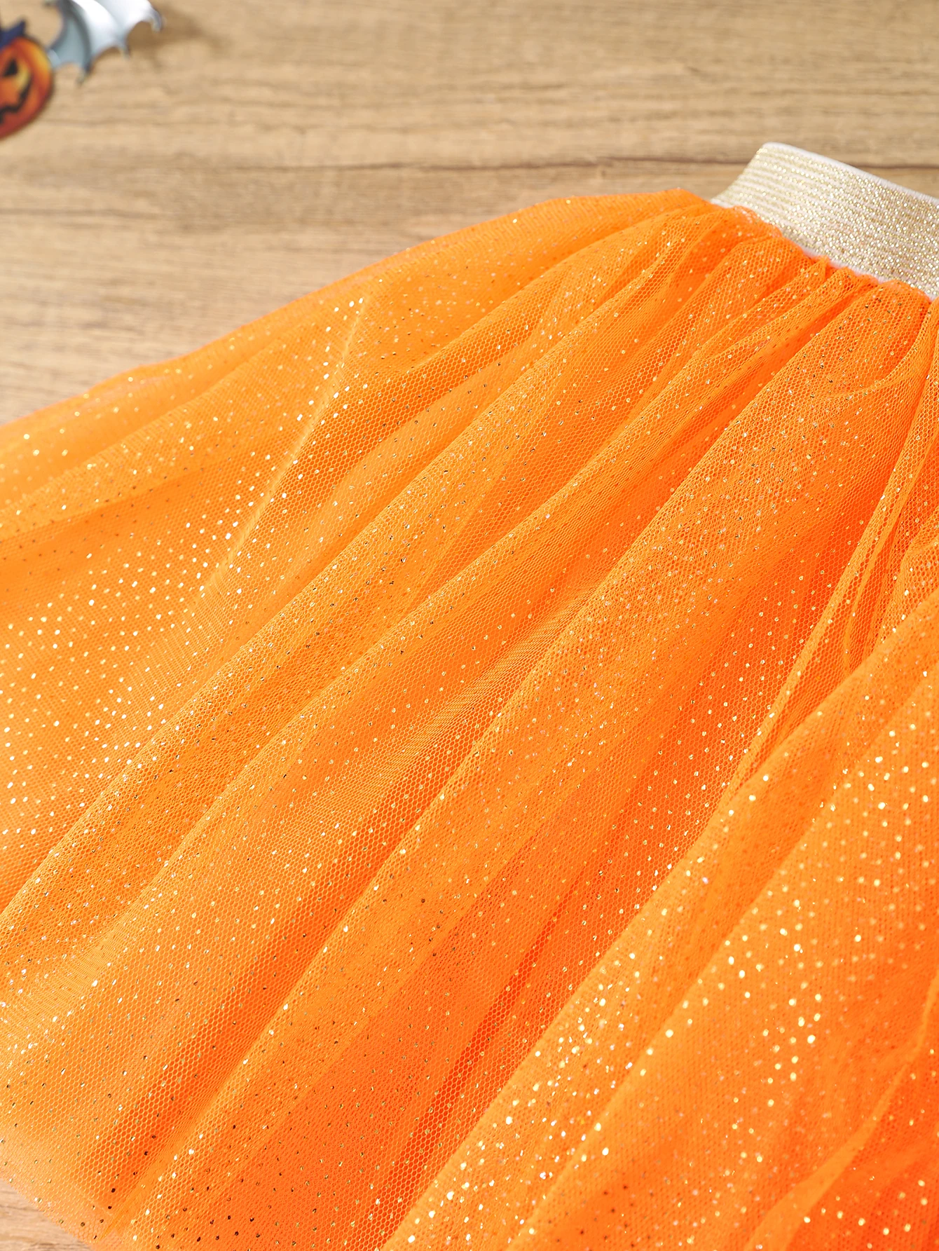 explosive flash pink glitter orange girl cute pleated mesh princess skirt children skirts
