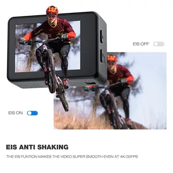 4K Sports Action Camera Dual Screen 24MP 30FPS WiFi 40M Waterproof Underwater Remote Control EIS Anti-shake 170° As Go Pro 3