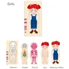 Wooden Human Body Puzzles for Toddlers 28 Piece Anatomy Puzzle Skeleton Human Body for Kids Educational Learning Preschool Toys 3