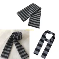 Fashion Striped Scarf for Winter Autumn Thin Neck Scarf for Women Outfit All Matching Casual Formal Cosplay Long Scarf