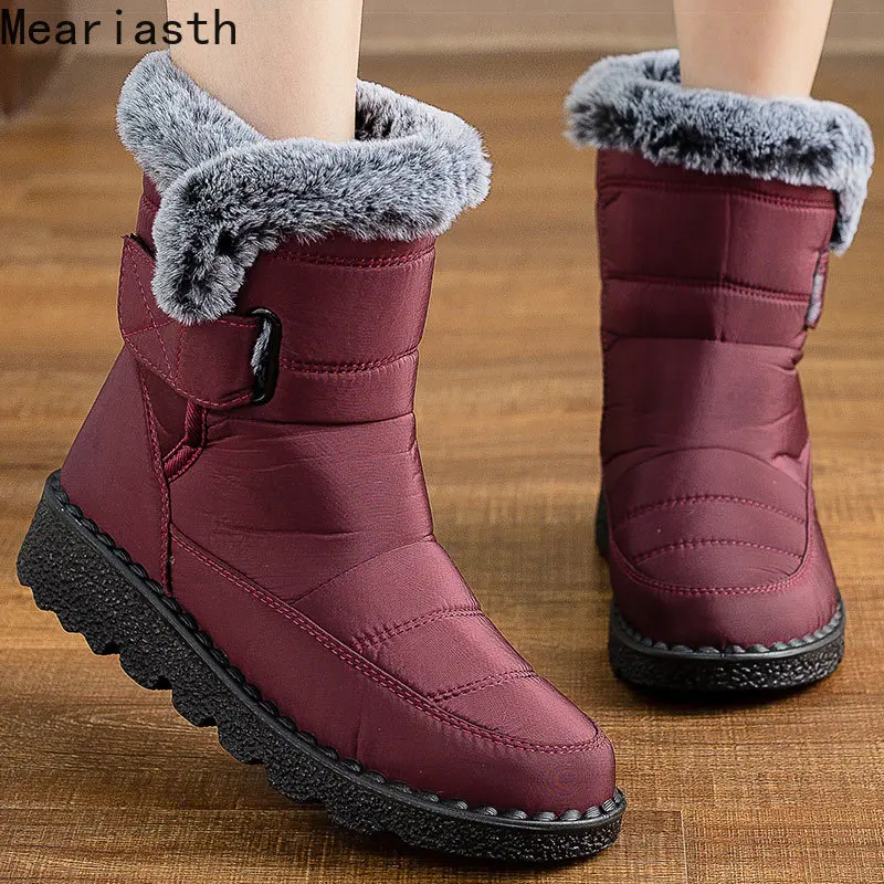 

Women's Boots 2023 New Winter Shoes For Women Heeled Winter Boots Waterproof Snow Boots Elegant Warm Fur Winter Footwear Female