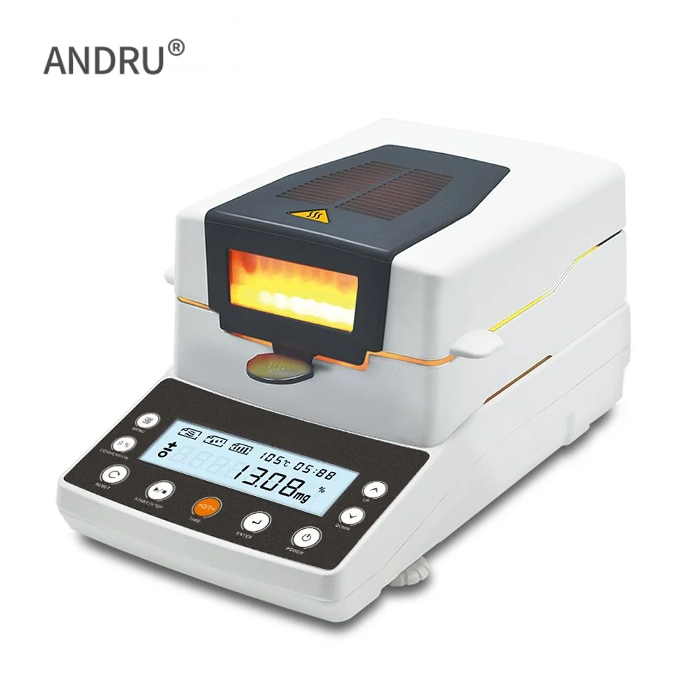 

110g 0.001g 1mg Lab Rapid Halogen Moisture Analyzer RS232 Printer