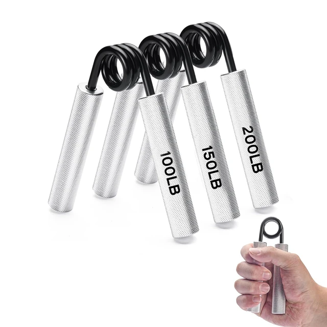 Metal Grip Strength Trainer 100lb/150lb/200lb Grip, Non-Slip Hand Grip for Muscle Strengthening and Hand Rehabilitation Exercise
