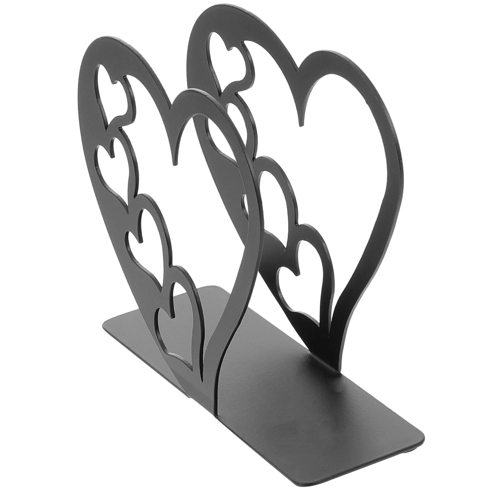 Black Heart Shaped Napkin Holder Metal Tissue Stand Kitchen Dining Table Decor Napkin Rings Bar Napkins Bathroom Guest Dinner
