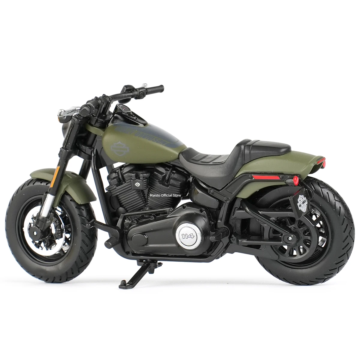 Maisto 1:18 Harley-Davidson 2022 Fat Bob 114 Die Cast Vehicles Collectible Hobbies Motorcycle Model Toys 3
