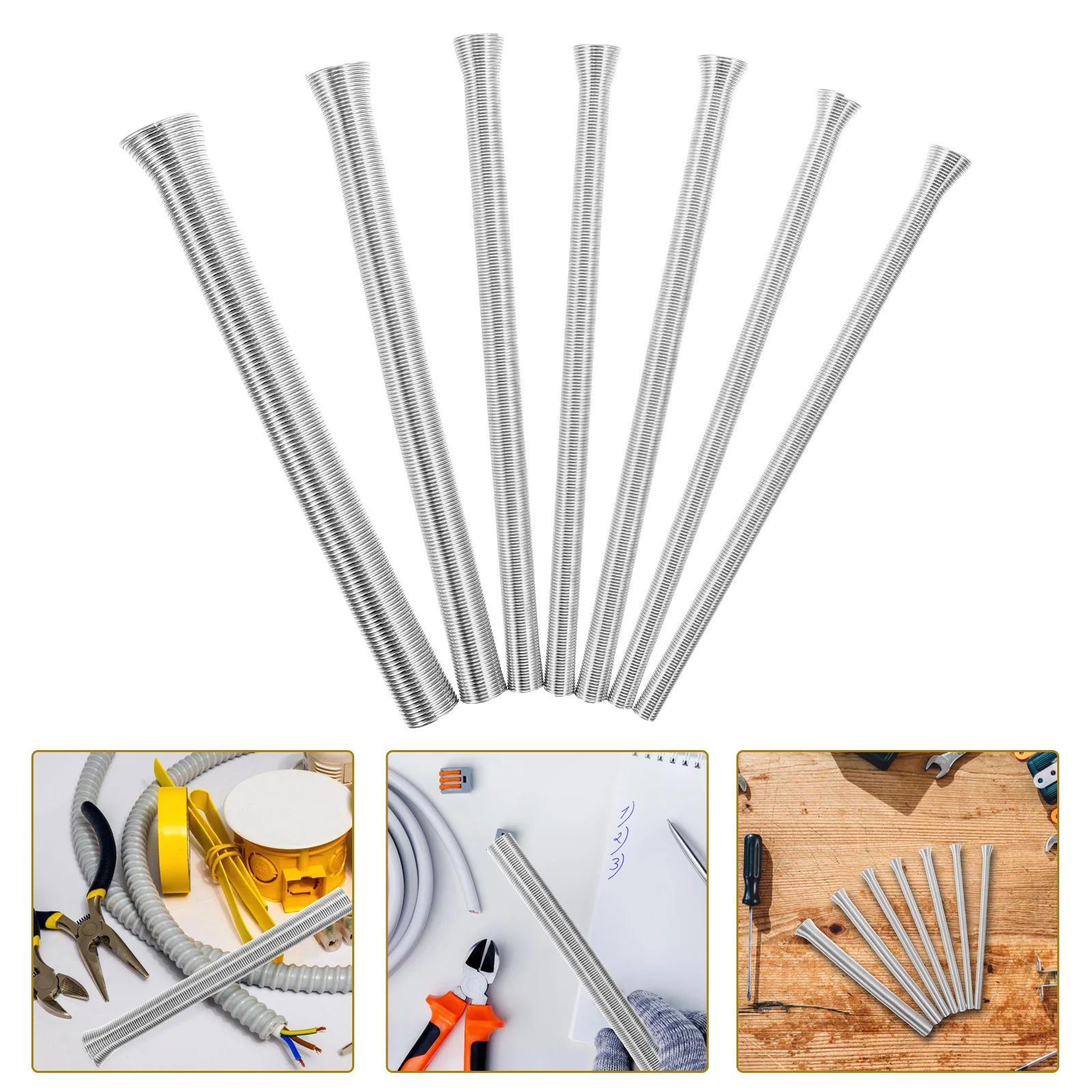 

7pcs Spring Tubing Benders Kit Copper PVC Wire Tube Bender Set Tube Bending Kit (1/4, 5/16, 3/8, 1/2 and 5/8)