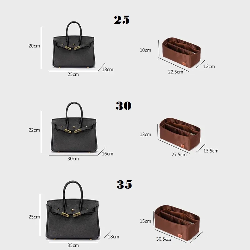 Organizzatore di borse con inserto in feltro adatto per H