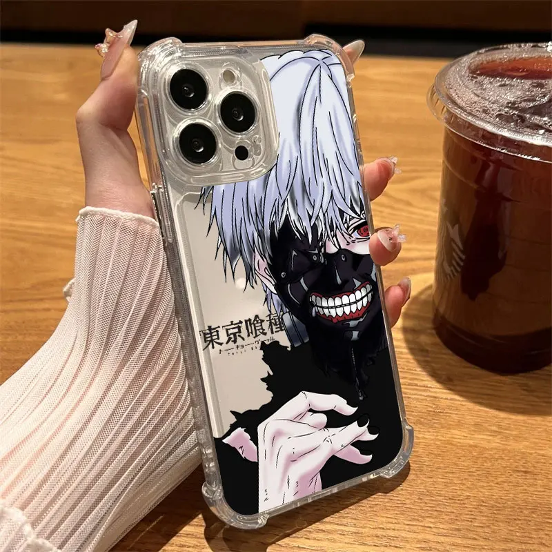 Tokyos Anime Ghouls Hot Phone Case Clear For iPhone 17 16 14 15 11 12 13 Pro Max 16E 16 Plus 17Air Soft Shockproof