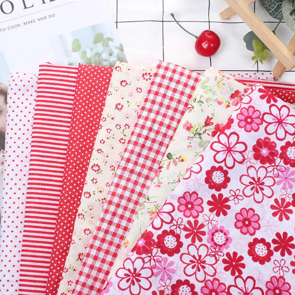 Cotton Fabric 1 Set Craft Fabric Tear Resistant Patchwork
