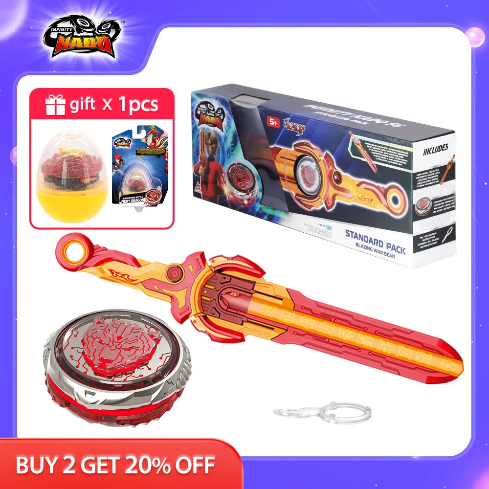 Infinity Nado Battling Top Burst Gyro Toy, Spinning Top w/ Sword Launcher,  Battle Game Set Toys for 5 6 7 8 9 10 Years Old Boys Girls, Gifts for Boys