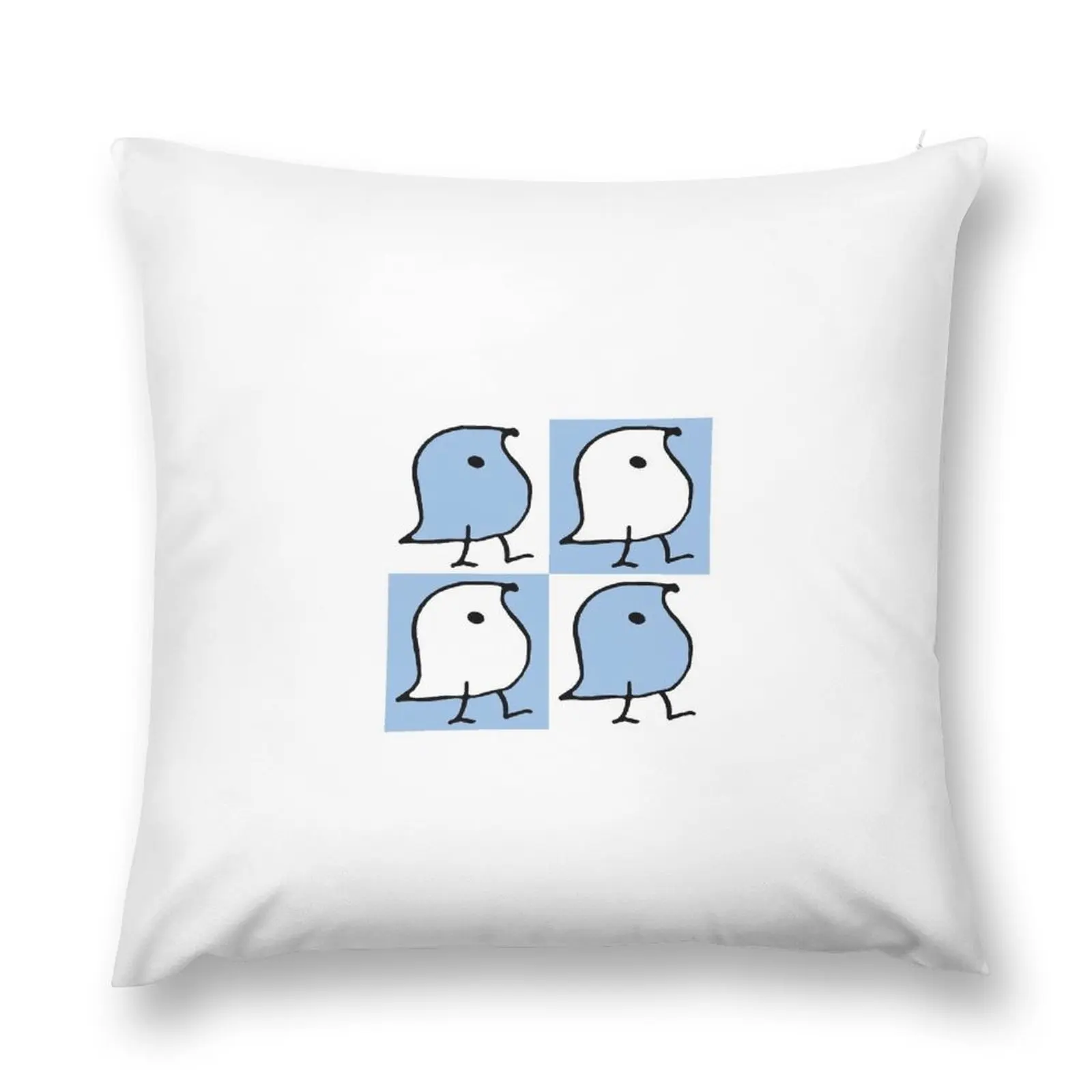 

Blue and White Wugs Throw Pillow Pillowcase Cushion Decorative pillowcase Custom Cushion Photo