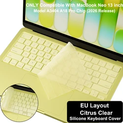 Premium Ultra Thin Keyboard Protector - Keyboard Cover Skin for 13 - inch Laptops, US/EU Layout (Citrus Clear EU)