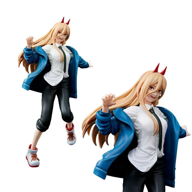 21CM Japan Hot Anime Chainsaw Man Power Figure PVC Cool Devil Horns Hu –  K-Minded