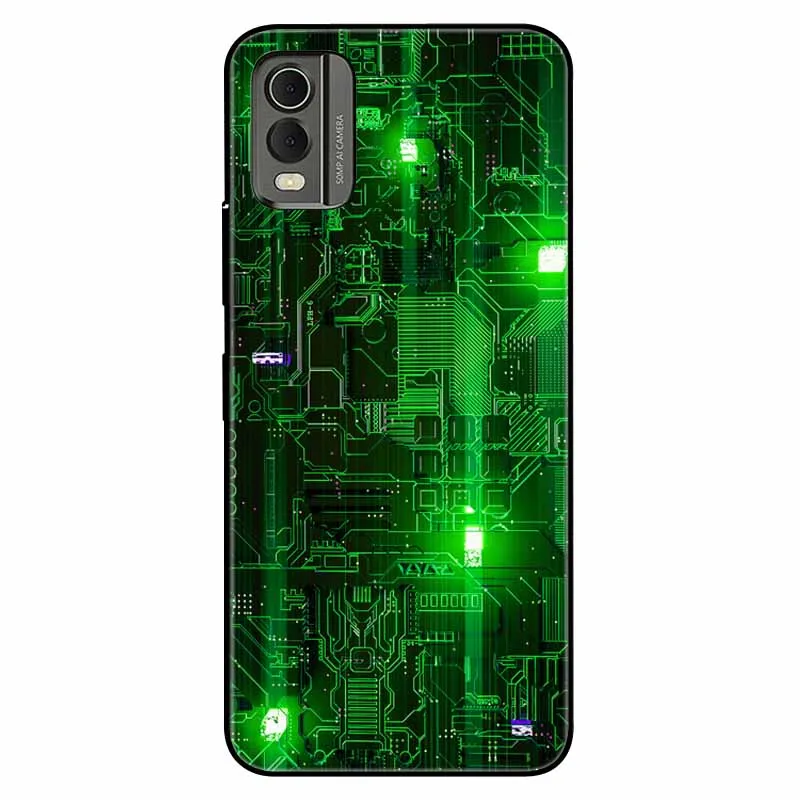 Soft Black Bumpers Cool Fashion TPU Coque with Cat Lion Design