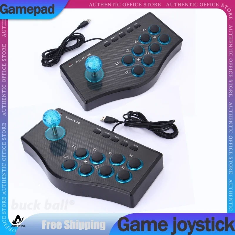 

Computer Game Joystick Wired King Of Fighters Arcade Game Joystick Usb Interface Game Joystick P2 USB Wired GamePad Child's Gift