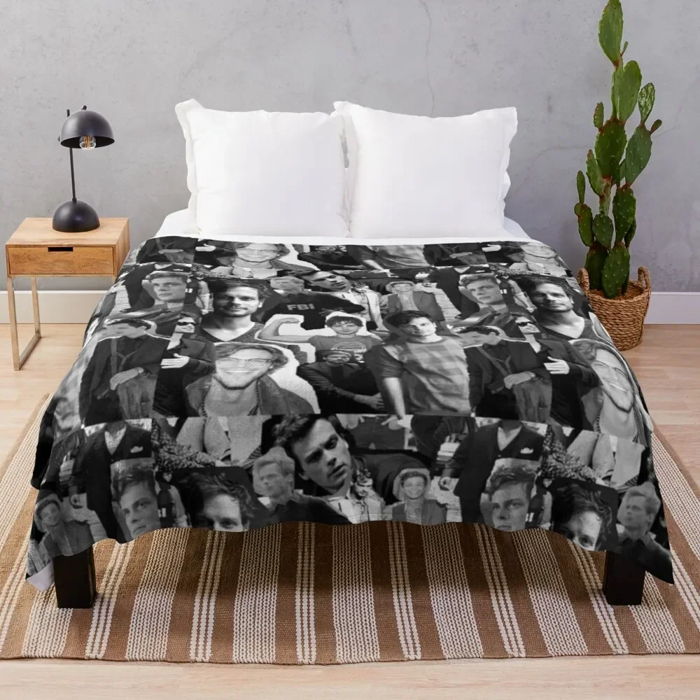 Matthew Gray Gubler Collage Throw Blanket throw and blanket - Main Image