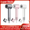 High Speed Hair Dryer ABIR SU9,360° Rotating Magnetic Nozzle,200mil Negative Ions,Low Noise,Blow Dryer 1600W Quick dry for Home 1