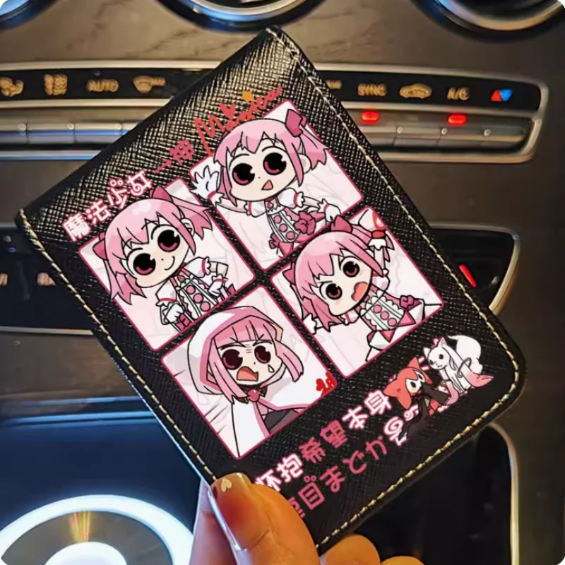 Anime Puella Magi Madoka Magica Kaname Madoka  Cartoon Fashion Wallets PU Purse Card Holder Money Bag Gift B791 Cosplay
