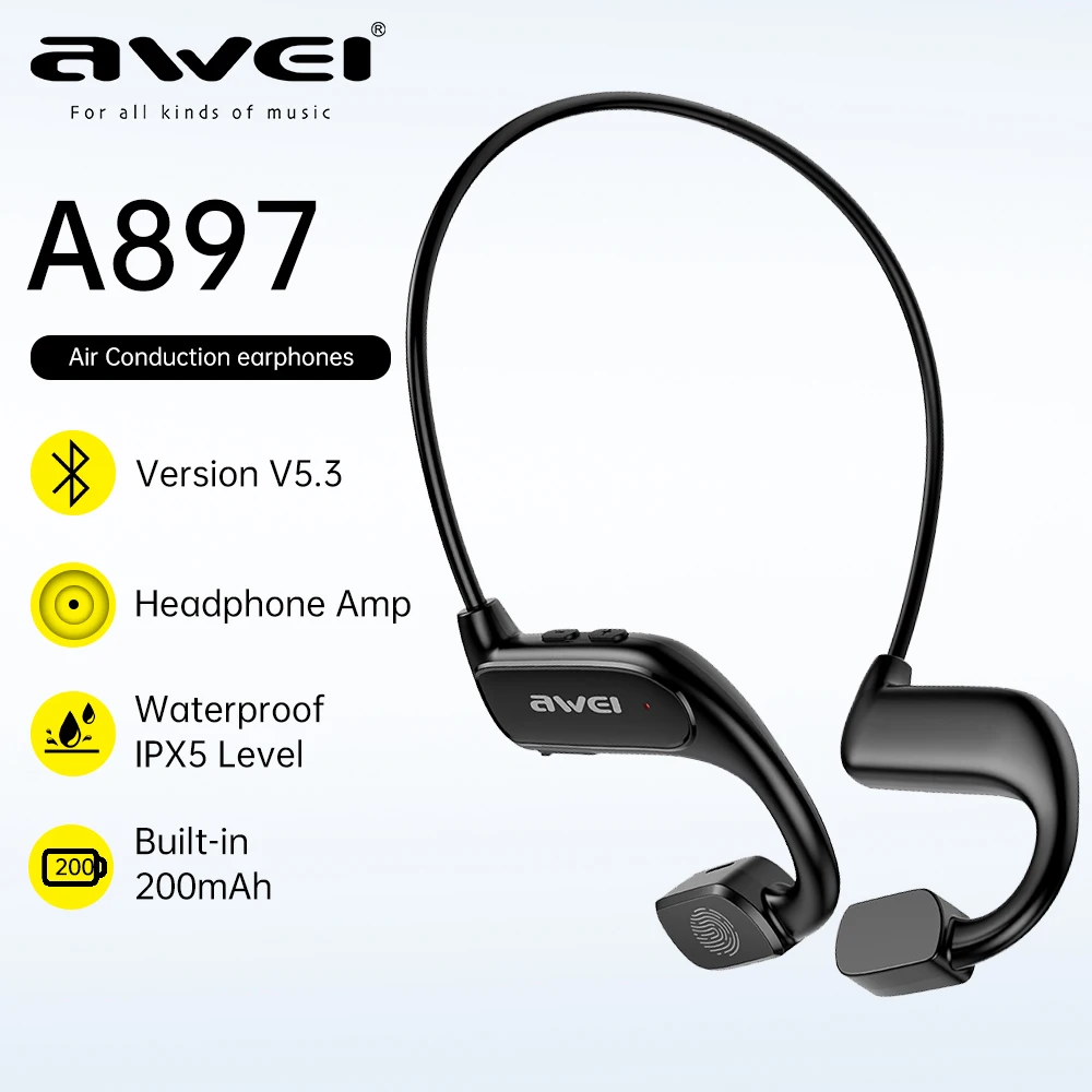 Awei A897BL Air Conduction Headphones Wireless Bluetooth